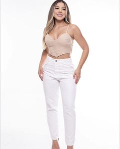 Calca Mom Jeans Meline Branca 0112 - loja online