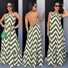 Vestido Frente Unica Zig Zag Verde - AUTHENTIC STORE LTDA