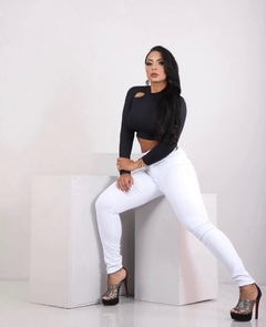 Calca Skinny Jeans Branca Adriana na internet