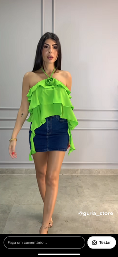 Blusa Flower Anna Luiza Verde Claro - AUTHENTIC STORE LTDA