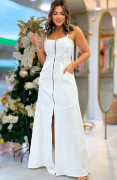 Vestido Zíper Liara Branco 1625