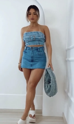 Cropped Jeans Com Fivela Astrid - loja online