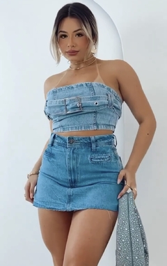 Cropped Jeans Com Fivela Astrid na internet