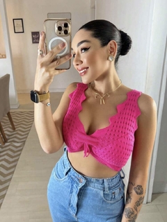 Cropped Trico Thays Pink 34354 na internet