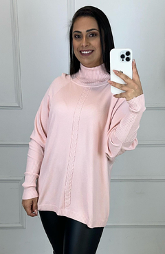 Blusa Poncho Modal Sara Rosa Bebê