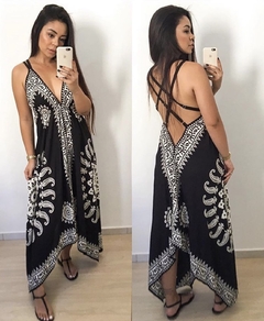 Imagem do Vestido Longo Mandala Olivia Preto