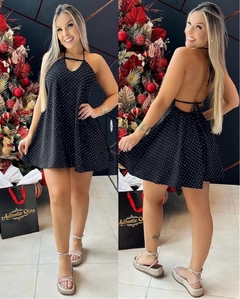 Macaquinho Vestido Strass Preto - comprar online