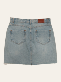 Saia Jeans Com Destroyed Perola 030035 - comprar online