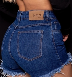 Shorts Jeans Destroyed Nxo Jeans Escuro - comprar online