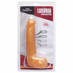 penis-de-borracha-macico-luxuria-com-gliter-ouro-hot-flowers