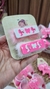 Duplinha de Hair Clip Silhueta de boneca rosa e branco - comprar online