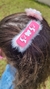 Duplinha de Hair Clip Silhueta de boneca rosa e branco - loja online