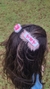 Duplinha de Hair Clip Silhueta de boneca rosa e branco - annalacos