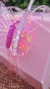 Tiara Borboleta transparente com detalhes coloridos na internet