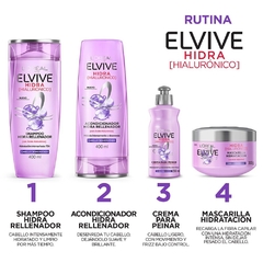 Acondicionador Hidra Hialurónico Elvive L´Oréal Paris 400ml set completo con shampoo, mascarilla y crema de peinar