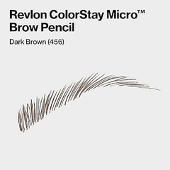 Delineador de Cejas Revlon Micro tono Dark Brown como queda