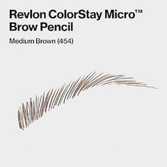 Delineador de Cejas Revlon Micro tono Medium Brown como queda