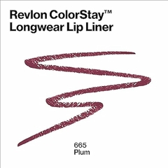 Delineador de labios Revlon Colorstay Lipliner tono 665 Plum tester