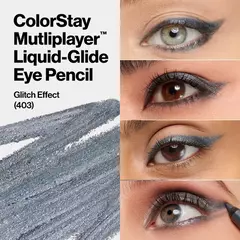 Delineador de ojos Revlon Colorstay Liquid-Glide tono Checkmate 403 Glitch Effect como queda