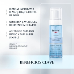 Espuma Micelar de limpieza Eucerin DermatoClean Hyaluron - comprar online