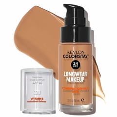 Base Revlon Colorstay piel Mixta / Grasa True Beige 320 aplicador