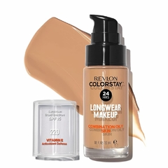 Base Revlon Colorstay piel Mixta / Grasa Natural Beige 220 aplicador