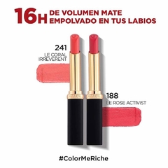 Labial Color Riche Intense Volume Matte L'Oréal comparacion tonos 241 vs 188
