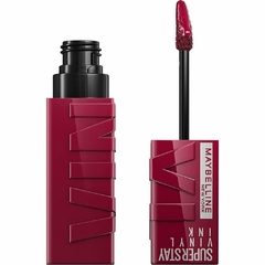 Labial Líquido Maybelline SuperStay Vinyl Ink Tono Unrivaled aplicador