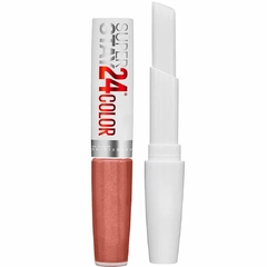 Labial Maybelline Superstay 24 hs tono 141 More & More Mocha aplicador balsamo