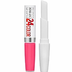Labial Maybelline Superstay 24 hs tono 215 Pink Goes On aplicador balsamo