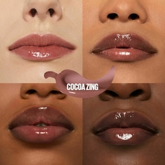 Lifter Gloss Plump Maybelline tono Cocoa Zing como queda