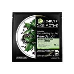 Mascarilla en tela Garnier Skin Active Pure Carbón