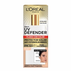 Protector solar UV Defender fluido L'Oréal Paris - Jazmín de Rosas | Verse bien