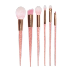 Set de 6 brochas o pinceles de maquillaje para rostro y ojos