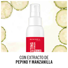 Spray Fix & Go Rimmel London con pepino