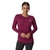 Camiseta The North Face Hyper Tee Crew M/L Feminina - Bordô / Boysenberry