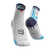 Meia de Corrida Compressport Cano Médio Run Hi V3.0 - Branco / Azul