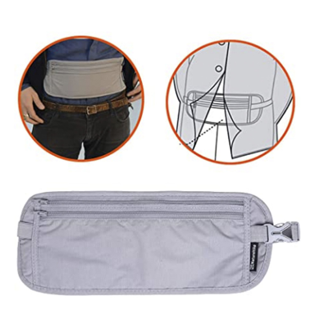 Pochete Doleira Naturehike Money Belt Ultralight - Cinza