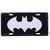 PLACA CARRO ALUMINIO WB DC OR DARK BAT LOGO PRETO 30X0,06X15CM