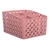 ORGANIZADOR DE PLASTICO C/05 DIVISÓRIAS DETALHE RATTAN (ROSE) (9002201)