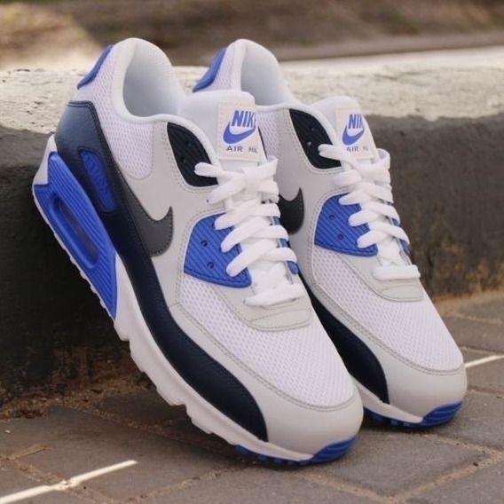 Tenis NK Air Max 90 Branco Azul LF.EMIMPORTS