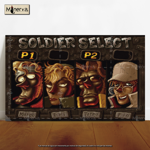 Cuadro Metal Slug Seleccion personajes - Minerva Arte