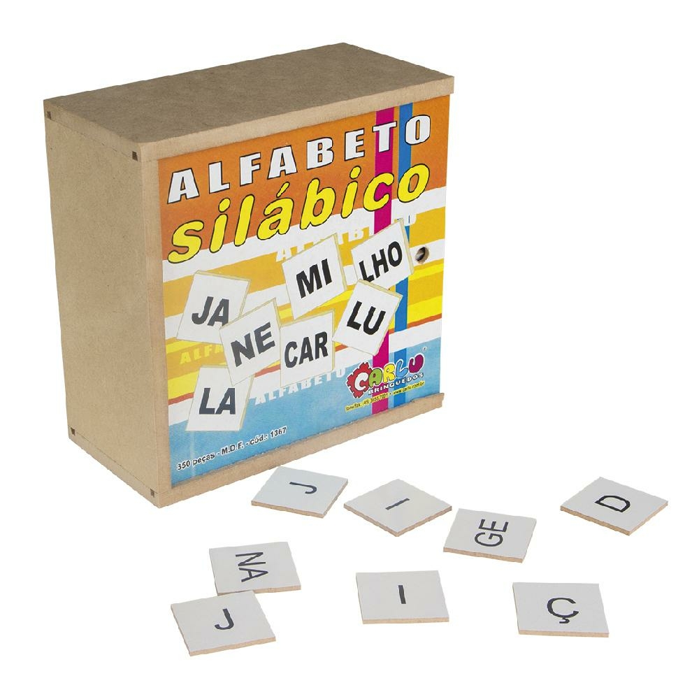 Alfabeto Silábico 150 peças- Jogo Alfabetização Letras, Brinquedo