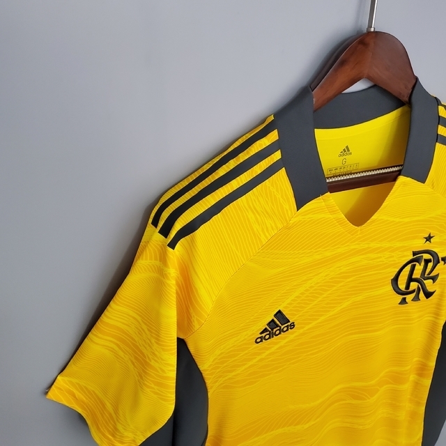 Camisa Flamengo Goleiro 21/22 Torcedor Adidas Masculina - Amarela