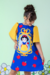 Vestido Cristal Azul Branca de Neve