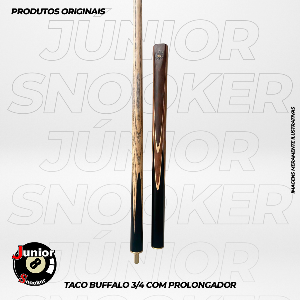 Taco Sinuca Buffalo 3/4 Madeira Ash Junior Snooker Bege