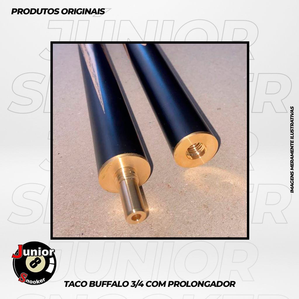 Taco Sinuca Buffalo 3/4 Madeira Ash Junior Snooker Bege