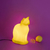 Luminária - Gato Sentado - Amarelo