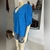 Blusa azul Carlota Costa (G) - comprar online