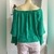 Blusa verde Unique Chique (M) - Brechó Quer Eu Pra Tu